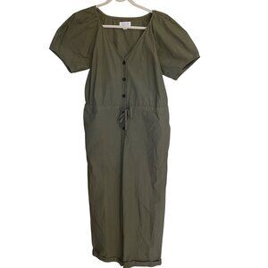 Velvet By Graham Spencer Womens Jumpsuit Size Medium Green Drucie Pure Cotton